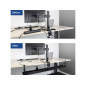 Bac de gestion des câbles extensible sous le bureau avec fixation par pince Bac de gestion des câbles extensible sous le bureau avec fixation par pince