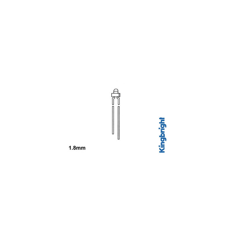LED STANDARD 1.8mm - JAUNE DIFFUSANT