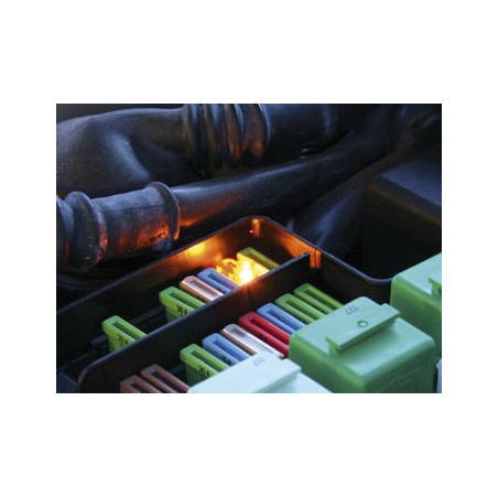 FUSIBLE AUTOMOBILE AVEC VOYANT LUMINEUX (5A - ORANGE)