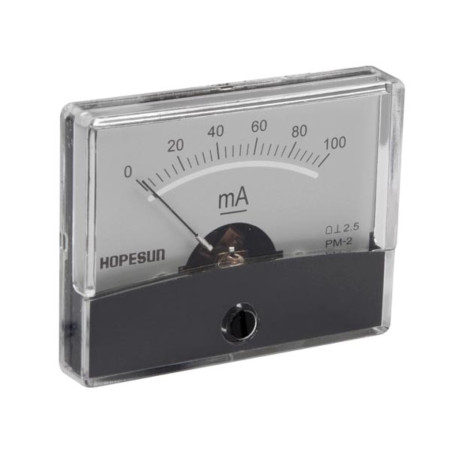 Amperemetre Analogique De Tableau 100mA CC / 60 x 47mm - Velleman