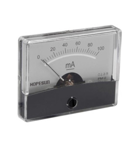 Amperemetre Analogique De Tableau 100mA CC / 60 x 47mm - Velleman