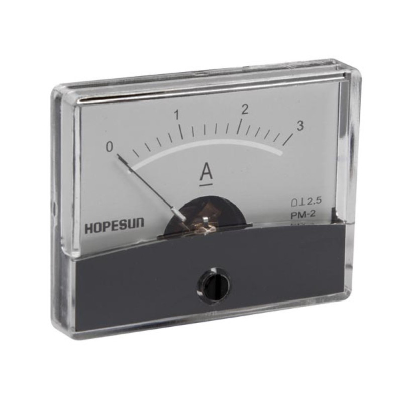 Amperemetre Analogique De Tableau 3A CC / 60 x 47mm Amperemetre Analogique De Tableau 3A CC / 60 x 47mm