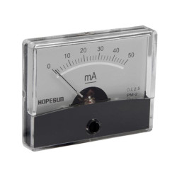 Amperemetre Analogique De Tableau 50mA CC / 60 x 47mm - Velleman