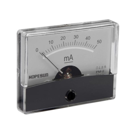 Amperemetre Analogique De Tableau 50mA CC / 60 x 47mm - Velleman