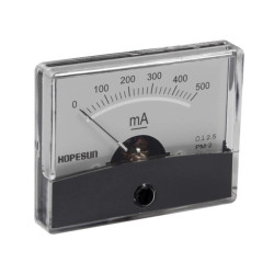 Amperemetre Analogique De Tableau 500mA CC / 60 x 47mm - Velleman