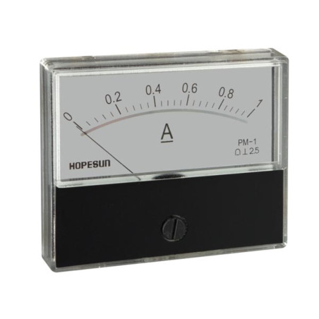 Amperemetre Analogique De Tableau 1A CC / 70 x 60mm - Velleman