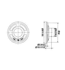 HAUT-PARLEUR MINIATURE - 1W / 8 ohm - Ø 57mm - VS