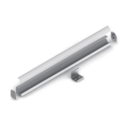ALU-45 - PROFILÉ EN ALUMINIUM POUR RUBAN LED - PROFILÉ ANGULAIRE 45° - ALUMINIUM ANODISÉ - ARGENT - 2 m