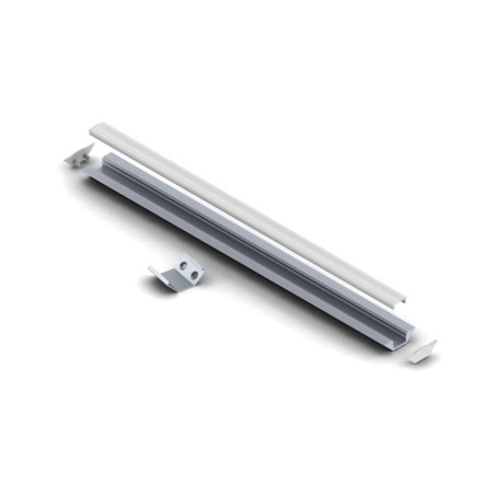 ALU-CORNER - PROFILÉ EN ALUMINIUM POUR RUBAN LED - PROFILÉ ANGULAIRE - ALUMINIUM ANODISÉ - ARGENT - 2 m
