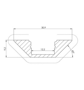 ALU-CORNER - PROFILÉ EN ALUMINIUM POUR RUBAN LED - PROFILÉ ANGULAIRE -