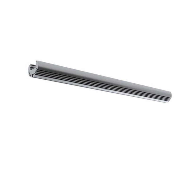 ALU-ROUND - PROFILÉ EN ALUMINIUM POUR RUBAN LED - ROND - ALUMINIUM ANODISÉ - ARGENT - 2 m