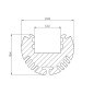ALU-ROUND - PROFILÉ EN ALUMINIUM POUR RUBAN LED - ROND - ALUMINIUM ANODISÉ - ARGENT - 2 m