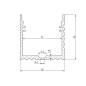 POWERLINE - PROFILÉ EN ALUMINIUM POUR RUBAN LED - LARGEUR 35 mm - ALUMINIUM ANODISÉ - ARGENT - 2 m