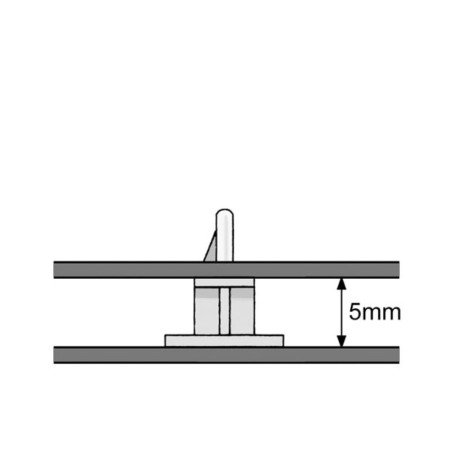 SUPPORT POUR CIRCUIT IMPRIME OUVERTURE 3mm H=5mm 18x18mm - Velleman