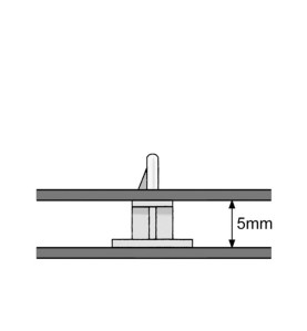 SUPPORT POUR CIRCUIT IMPRIME OUVERTURE 3mm H=5mm 18x18mm - Velleman