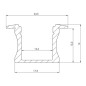 RECESSED SLIMLINE 15 mm - PROFILÉ EN ALUMINIUM POUR RUBAN LED - À ENCASTRER - ALUMINIUM ANODISÉ - ARGENT - 2 m