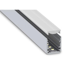 SLIM LINE 15 FL - PROFILÉ EN ALUMINIUM POUR RUBAN LED - HAUTE EFFICACITÉ - QUALITÉ PREMIUM - ARGENT