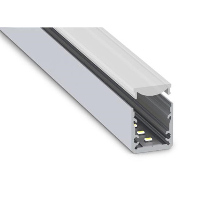 SLIM LINE 15 FL - PROFILÉ EN ALUMINIUM POUR RUBAN LED - HAUTE EFFICACITÉ - QUALITÉ PREMIUM - ARGENT