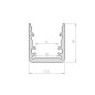 SLIM LINE 15 FL - PROFILÉ EN ALUMINIUM POUR RUBAN LED - HAUTE EFFICACITÉ - QUALITÉ PREMIUM - ARGENT