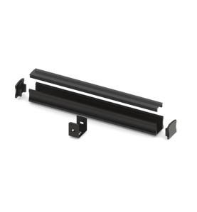 SLIMLINE 15 mm - PROFILÉ EN ALUMINIUM POUR RUBAN LED - ANODISÉ NOIR - 