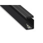 SLIM LINE 15 FL - PROFILÉ EN ALUMINIUM POUR RUBAN LED - HAUTE EFFICACITÉ - QUALITÉ PREMIUM - NOIR