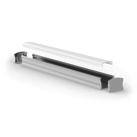 SLIMLINE WIDE - 15 mm - PROFILÉ EN ALUMINIUM POUR RUBAN LED - ALUMINIUM ANODISÉ - ARGENT - 2 m