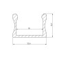SLIMLINE WIDE - 15 mm - PROFILÉ EN ALUMINIUM POUR RUBAN LED - ALUMINIUM ANODISÉ - ARGENT - 2 m