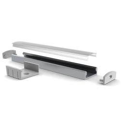 SLIMLINE WIDE - 8 mm - PROFILÉ EN ALUMINIUM POUR RUBAN LED - ALUMINIUM