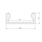 SLIMLINE WIDE - 8 mm - PROFILÉ EN ALUMINIUM POUR RUBAN LED - ALUMINIUM ANODISÉ - ARGENT - 2 m