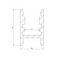 ALU-SWISS - PROFILÉ EN ALUMINIUM POUR RUBAN LED - ÉTROIT 6-8 mm - ALUMINIUM ANODISÉ - ARGENT - 2 m