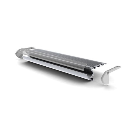 ALU-STAIR - PROFILÉ EN ALUMINIUM POUR RUBAN LED - ESCALIER - ALUMINIUM ANODISÉ - ARGENT - 2 m
