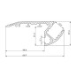 ALU-STAIR - PROFILÉ EN ALUMINIUM POUR RUBAN LED - ESCALIER - ALUMINIUM ANODISÉ - ARGENT - 2 m