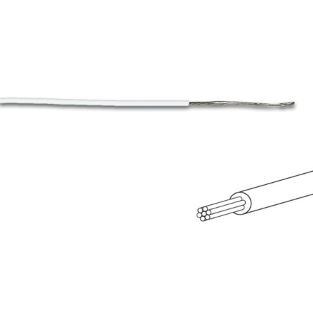 FIL DE CÂBLAGE -  ø 1.4 mm - 0.2 mm² - MULTIBRIN - BLANC - Velleman