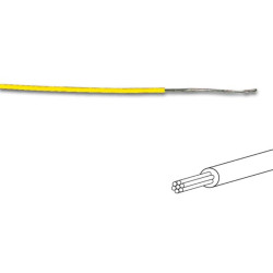 FIL DE CÂBLAGE -  ø 1.4 mm - 0.2 mm² - MULTIBRIN - JAUNE - Velleman