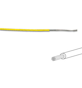 FIL DE CÂBLAGE -  ø 1.4 mm - 0.2 mm² - MULTIBRIN - JAUNE - Velleman