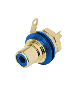 REAN - EMBASE PHONO (RCA) - CONTACTS DORÉS - BLEU - VS