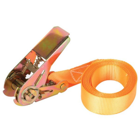 SANGLE D'ARRIMAGE AVEC TENDEUR À CLIQUET - MAX. 1000 kg - 3.65 m x 25 