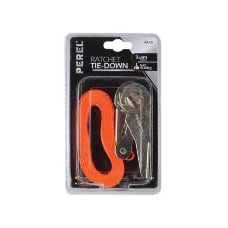 SANGLE D'ARRIMAGE AVEC TENDEUR À CLIQUET - MAX. 1000 kg - 3.65 m x 25 mm