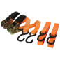 SANGLE D'ARRIMAGE AVEC TENDEUR À CLIQUET 500 kg - 25 mm x 5 m - 2 pcs