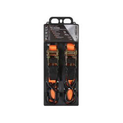 SANGLE D'ARRIMAGE AVEC TENDEUR À CLIQUET 500 kg - 25 mm x 5 m - 2 pcs