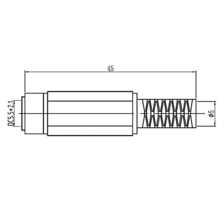 FICHE CC FEMELLE  2.1mm x 5.5mm