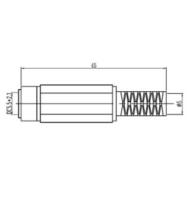 FICHE CC FEMELLE  2.1mm x 5.5mm - Velleman