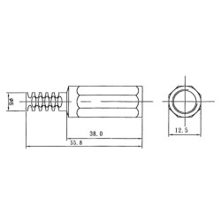 CONNECTEUR D'ALIMENTATION CC FEMELLE  2.1mm x 5.5mm