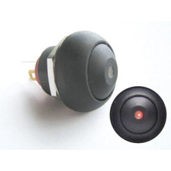 BOUTON-POUSSOIR MINIATURE UNIPOLAIRE À LED ROUGE OFF-(ON) - Velleman