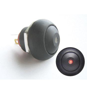BOUTON-POUSSOIR MINIATURE UNIPOLAIRE À LED ROUGE OFF-(ON) - Velleman