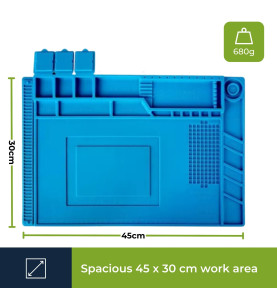 TAPIS DE SOUDAGE EN SILICONE - 450 x 300 mm - Velleman