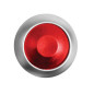 POUSSOIR MÉTALLIQUE ROND AVEC CAPUCHON ROUGE - 1P SPST OFF-(ON)