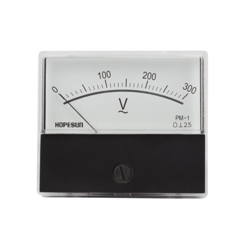 Voltmètre analogue de tableau 300V CA / 70 x 60mm