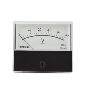 Voltmètre analogue de tableau 50V CC / 70 x 60mm - Velleman
