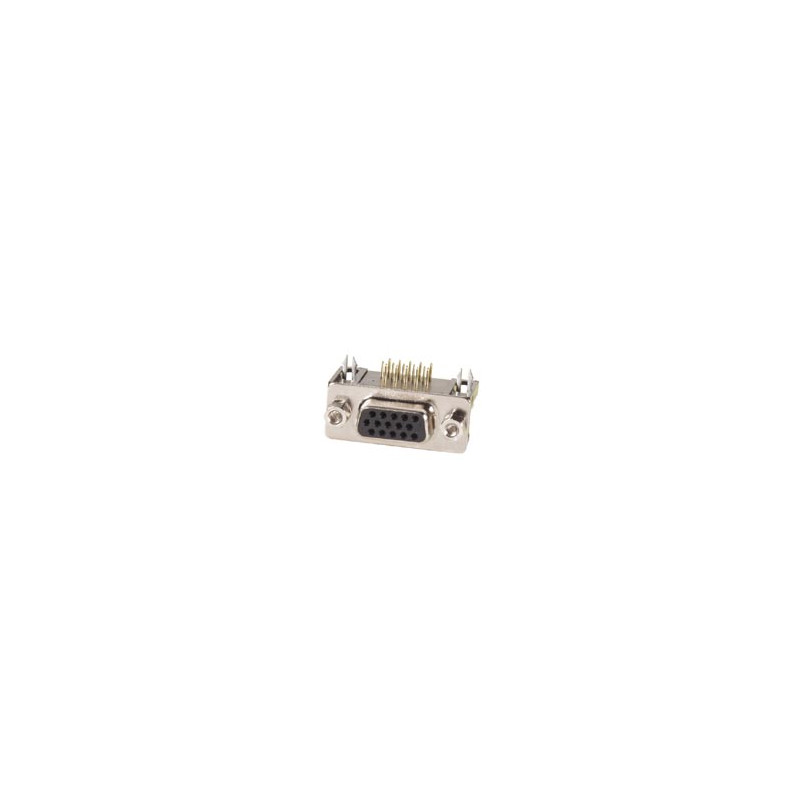 CONNECTEUR SUB-D FEMELLE 15 BROCHES POUR CIRCUIT IMPRIME - HAUTE DENSITE